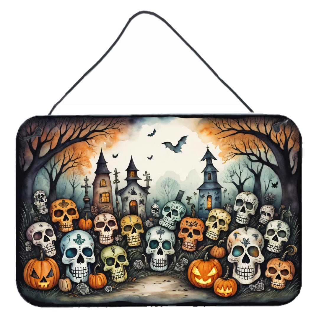 Buy this Calaveras Sugar Skulls Spooky Halloween Wall or Door Hanging Prints