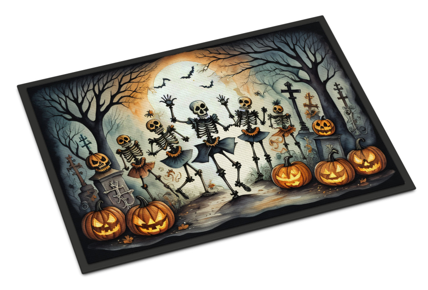 Buy this Dancing Skeletons Spooky Halloween Doormat 18x27