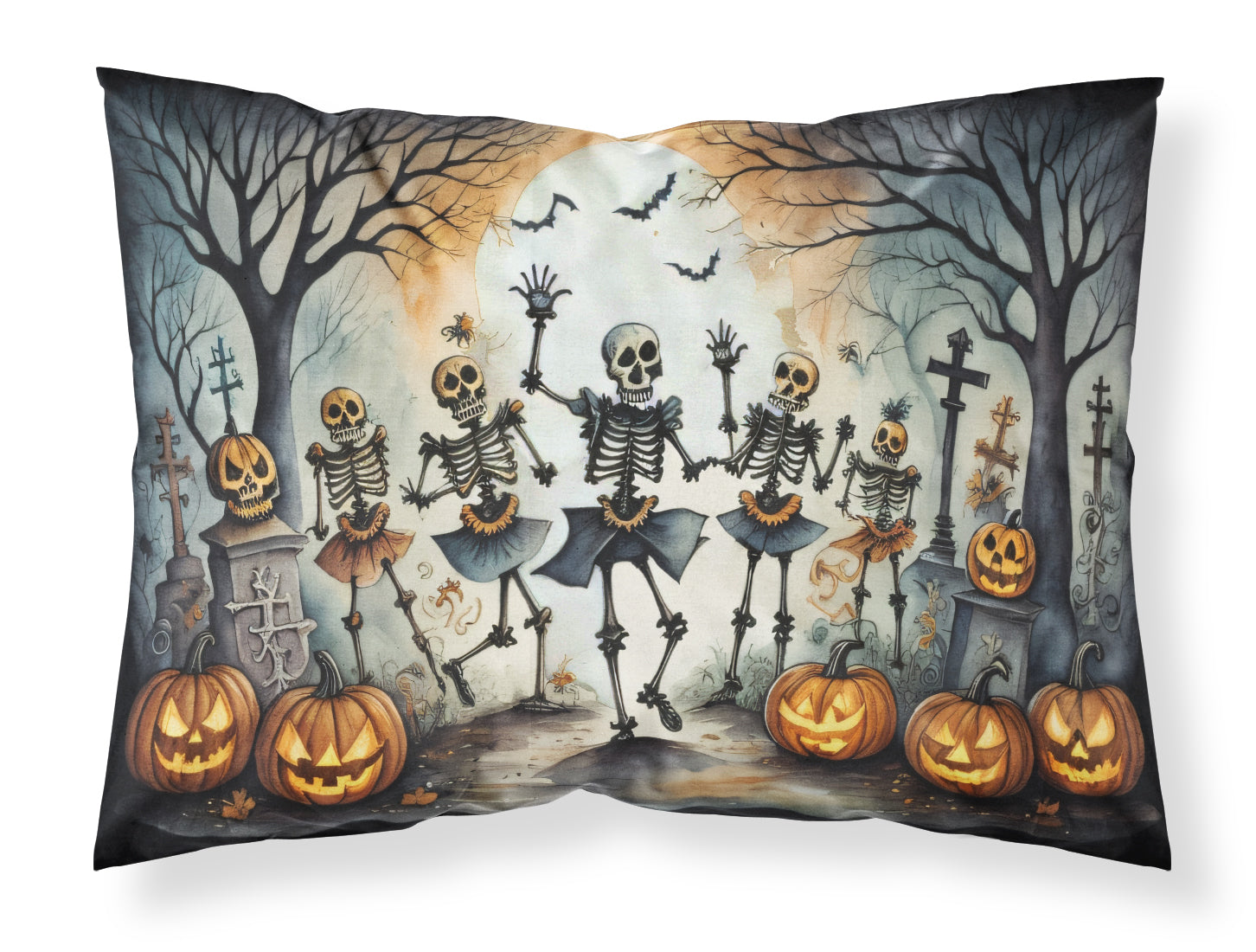 Buy this Dancing Skeletons Spooky Halloween Fabric Standard Pillowcase