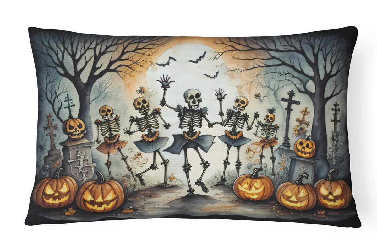 Buy this Dancing Skeletons Spooky Halloween Fabric Decorative Pillow