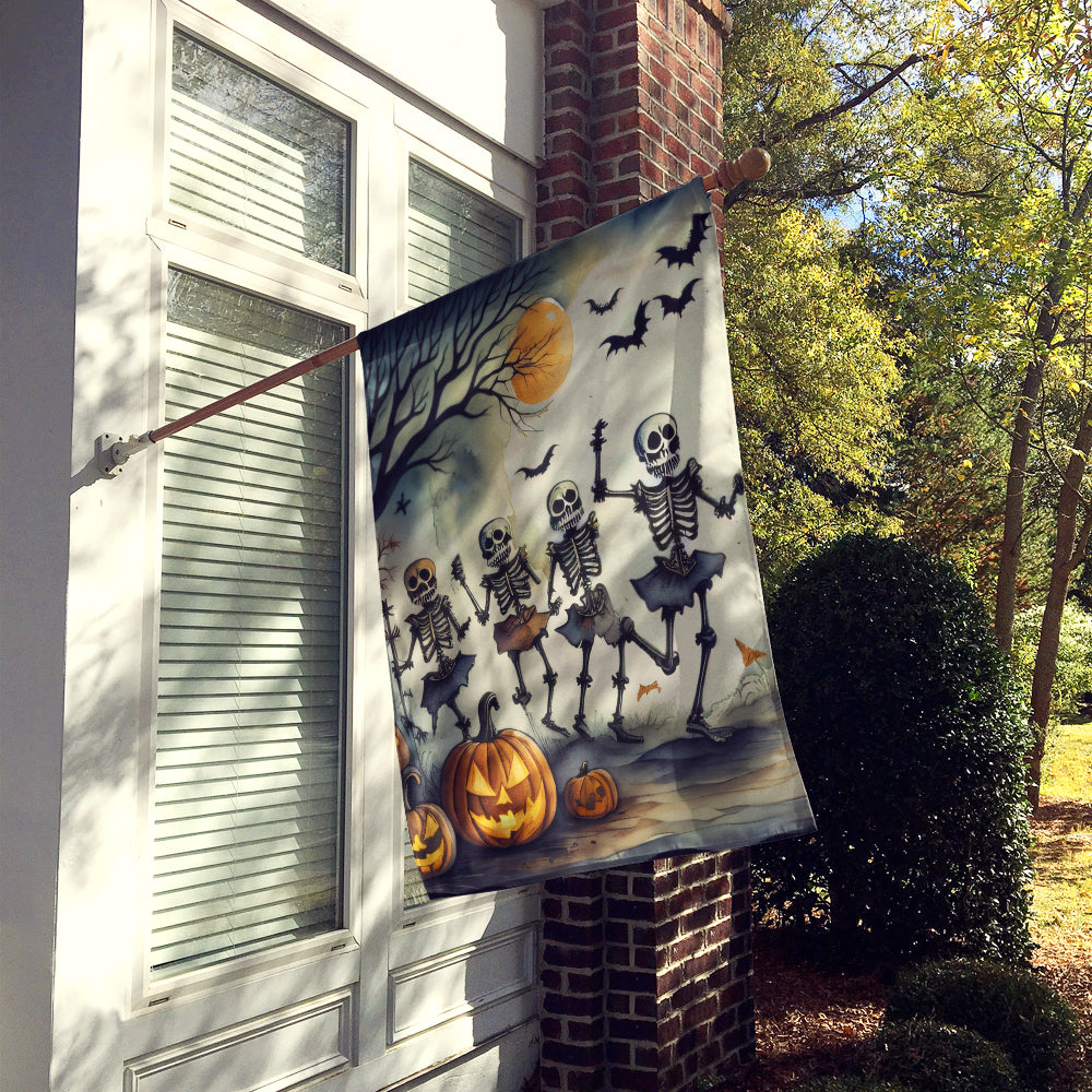 Dancing Skeletons Spooky Halloween House Flag