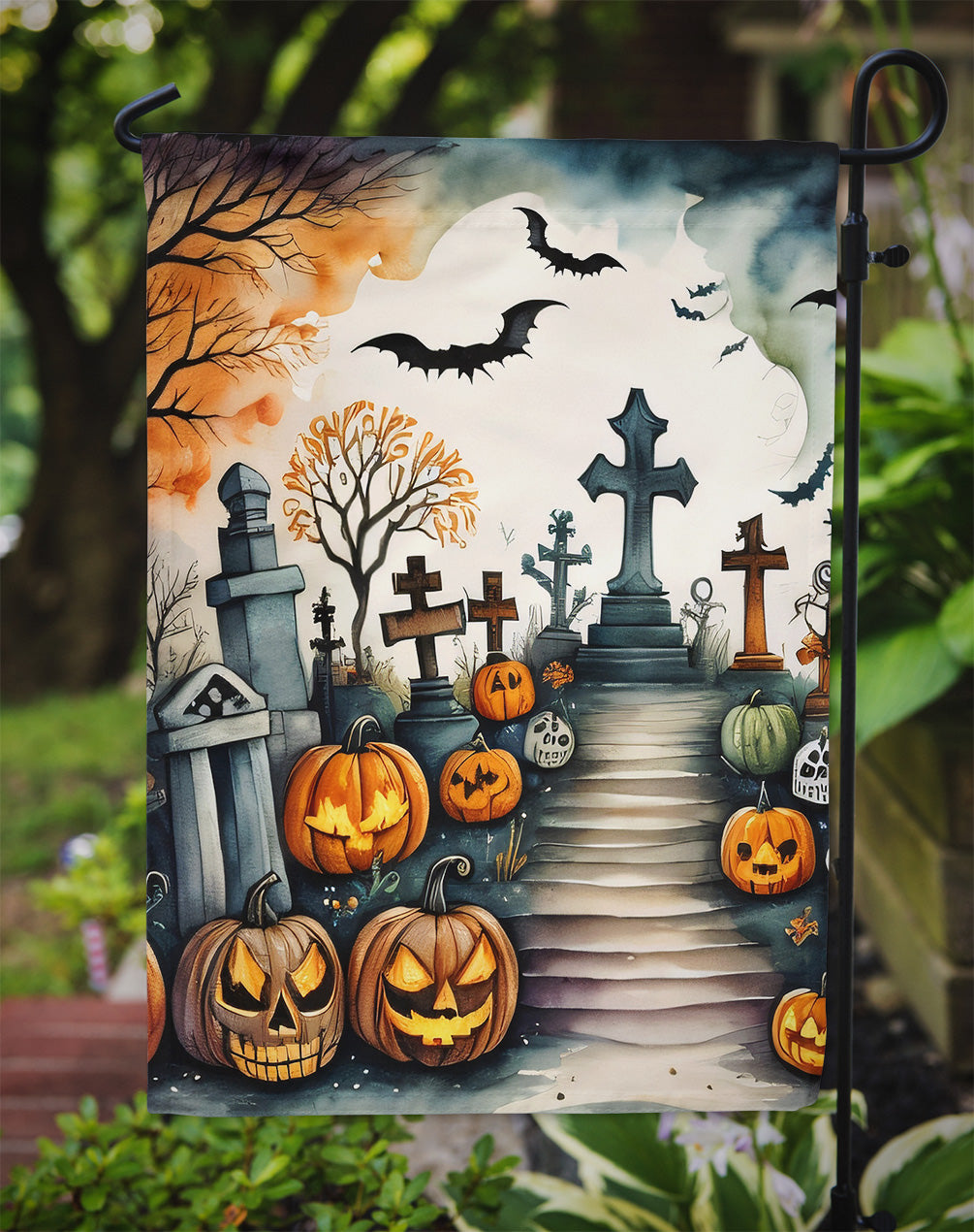 Day of the Dead Spooky Halloween Garden Flag