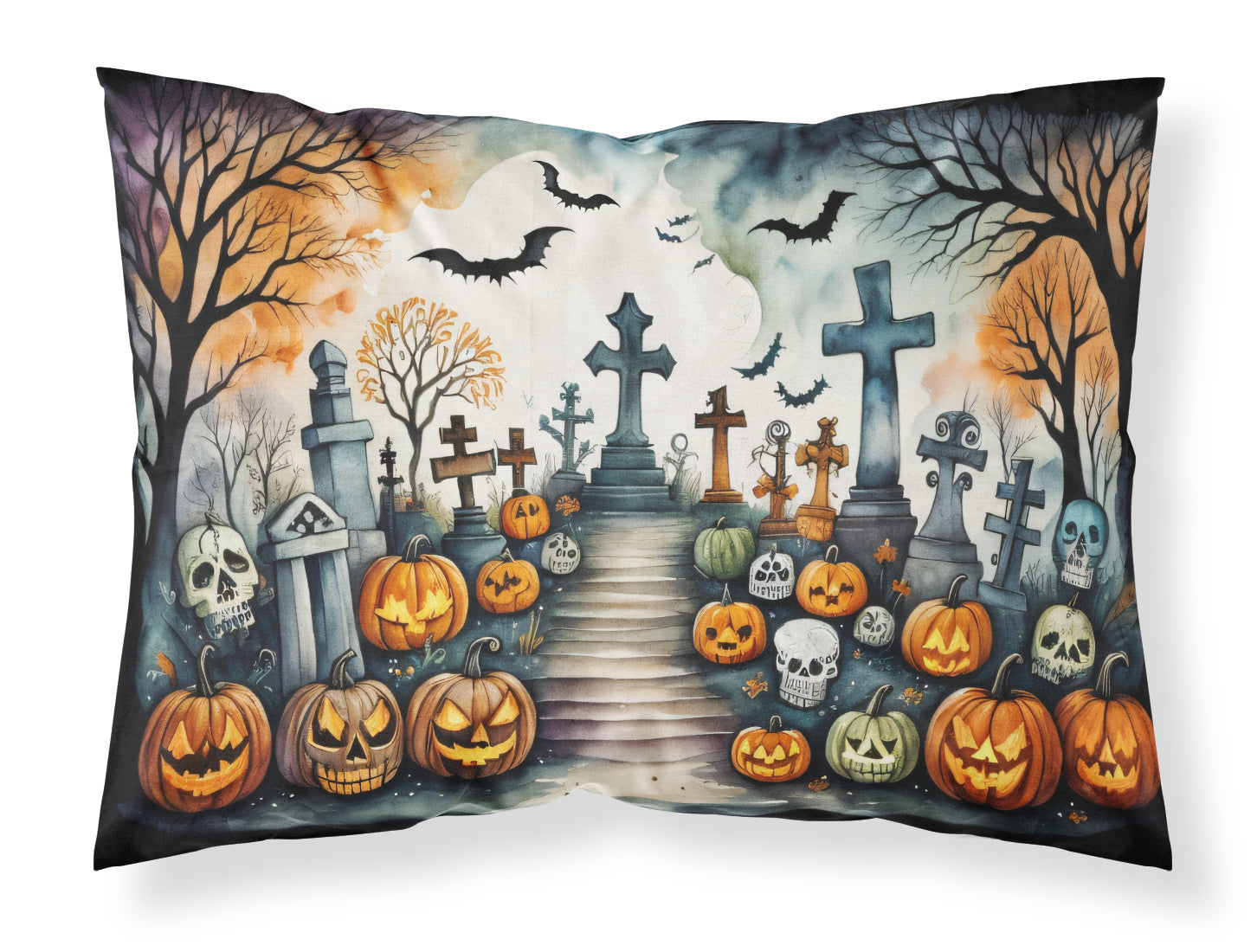 Buy this Day of the Dead Spooky Halloween Fabric Standard Pillowcase