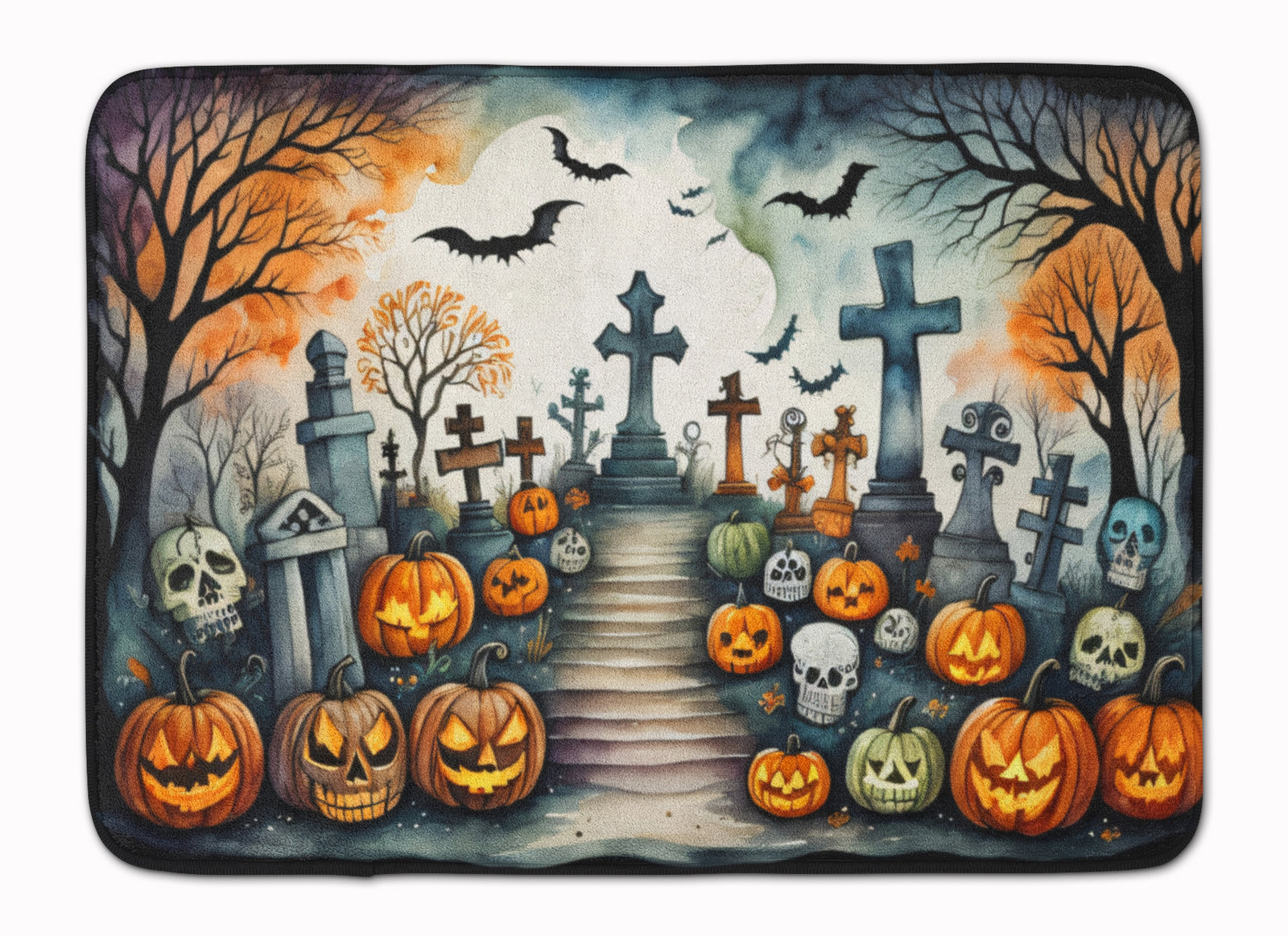 Buy this Day of the Dead Spooky Halloween Memory Foam Kitchen Mat