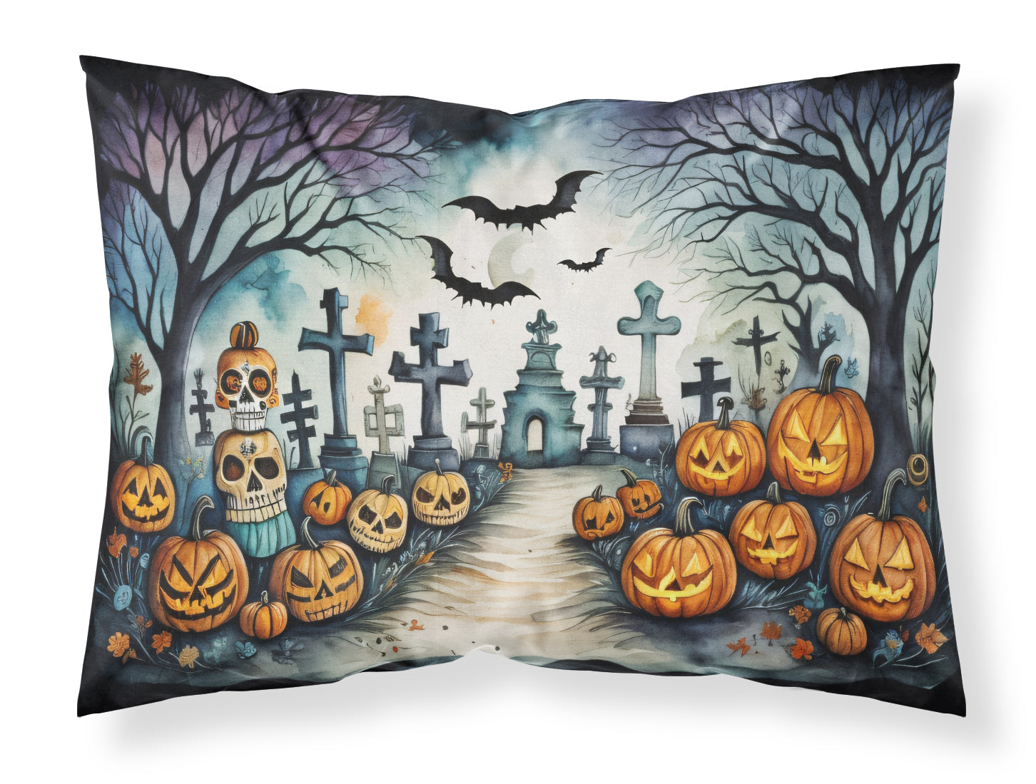 Buy this Day of the Dead Spooky Halloween Fabric Standard Pillowcase