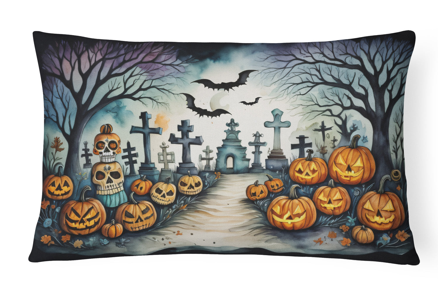 Buy this Day of the Dead Spooky Halloween Fabric Decorative Pillow