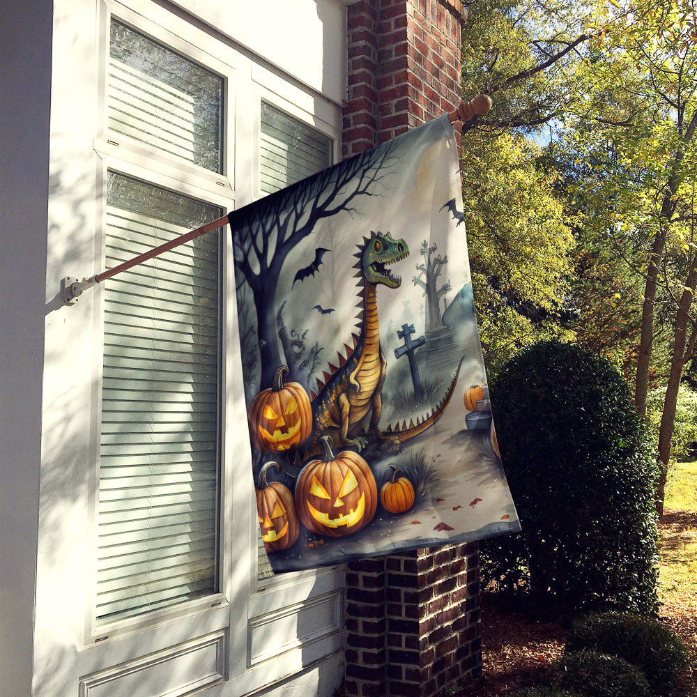 Dinosaurs Spooky Halloween House Flag