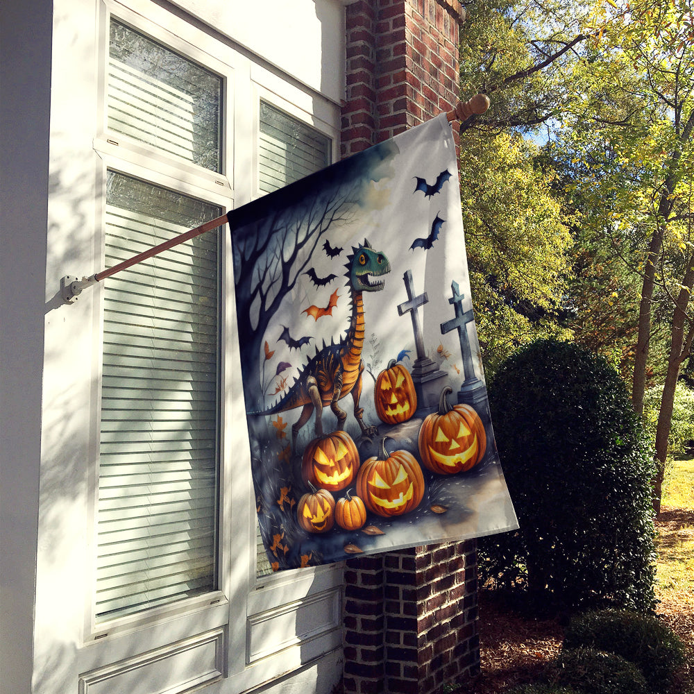 Dinosaurs Spooky Halloween House Flag