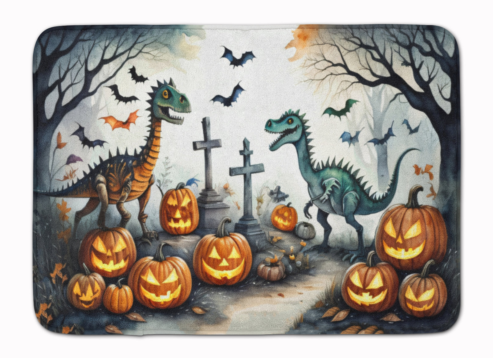 Buy this Dinosaurs Spooky Halloween Memory Foam Kitchen Mat