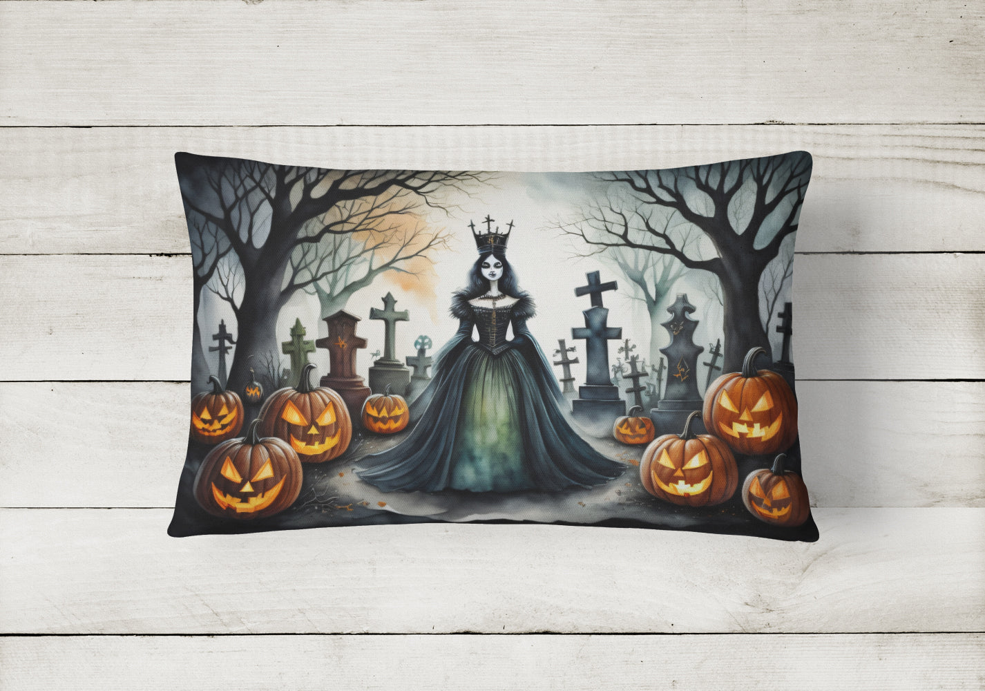 Buy this Evil Queen Spooky Halloween Fabric Decorative Pillow