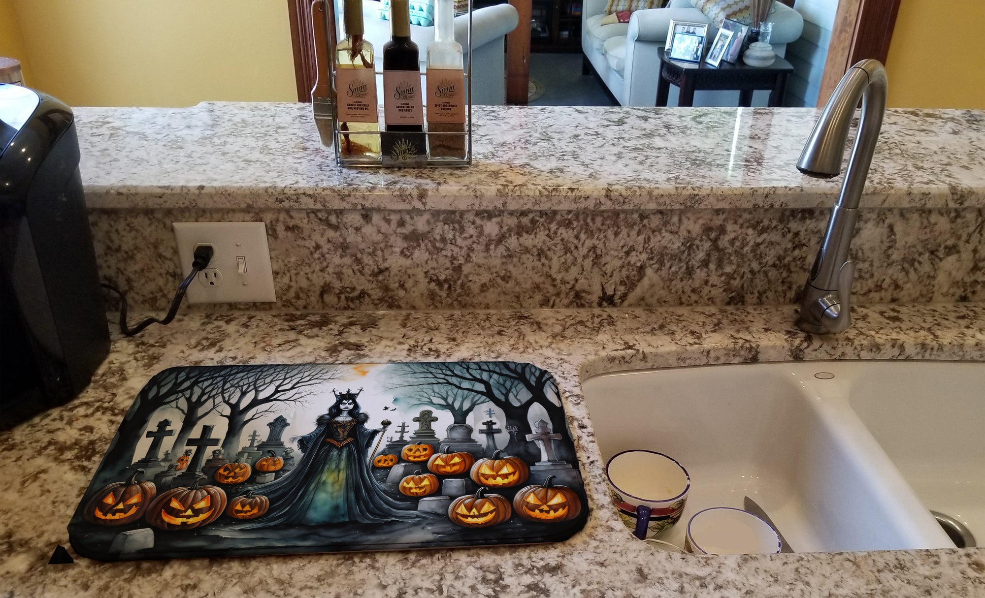 Buy this Evil Queen Spooky Halloween Dish Drying Mat