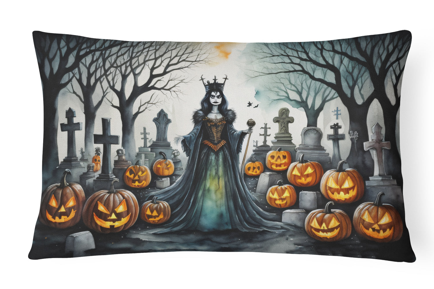 Buy this Evil Queen Spooky Halloween Fabric Decorative Pillow