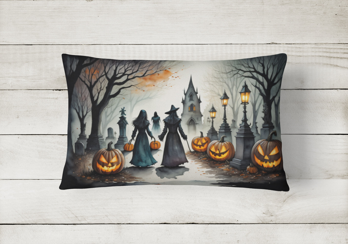 Buy this Vampires Spooky Halloween Fabric Decorative Pillow