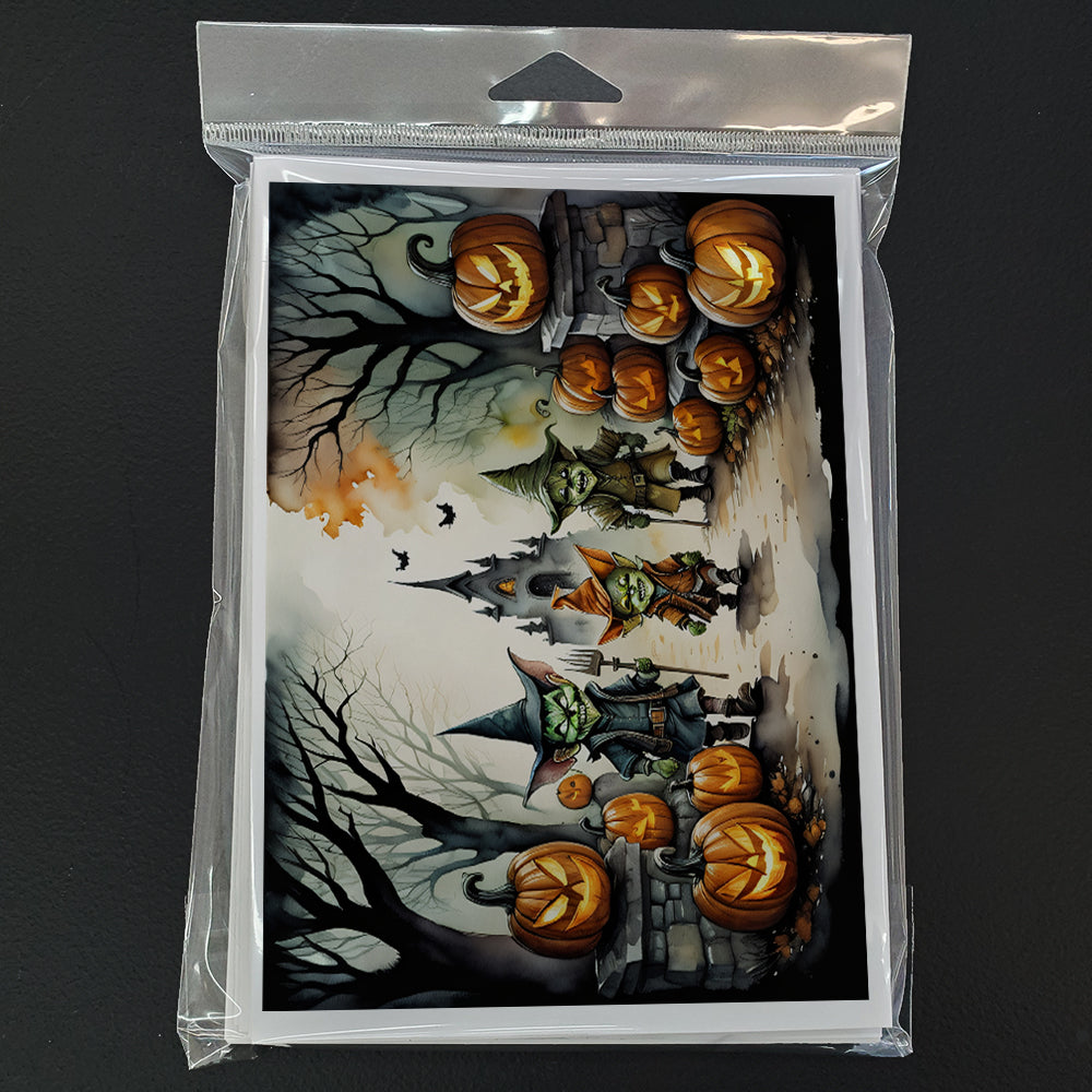 Goblins Spooky Halloween Greeting Cards and Envelopes Pack of 8