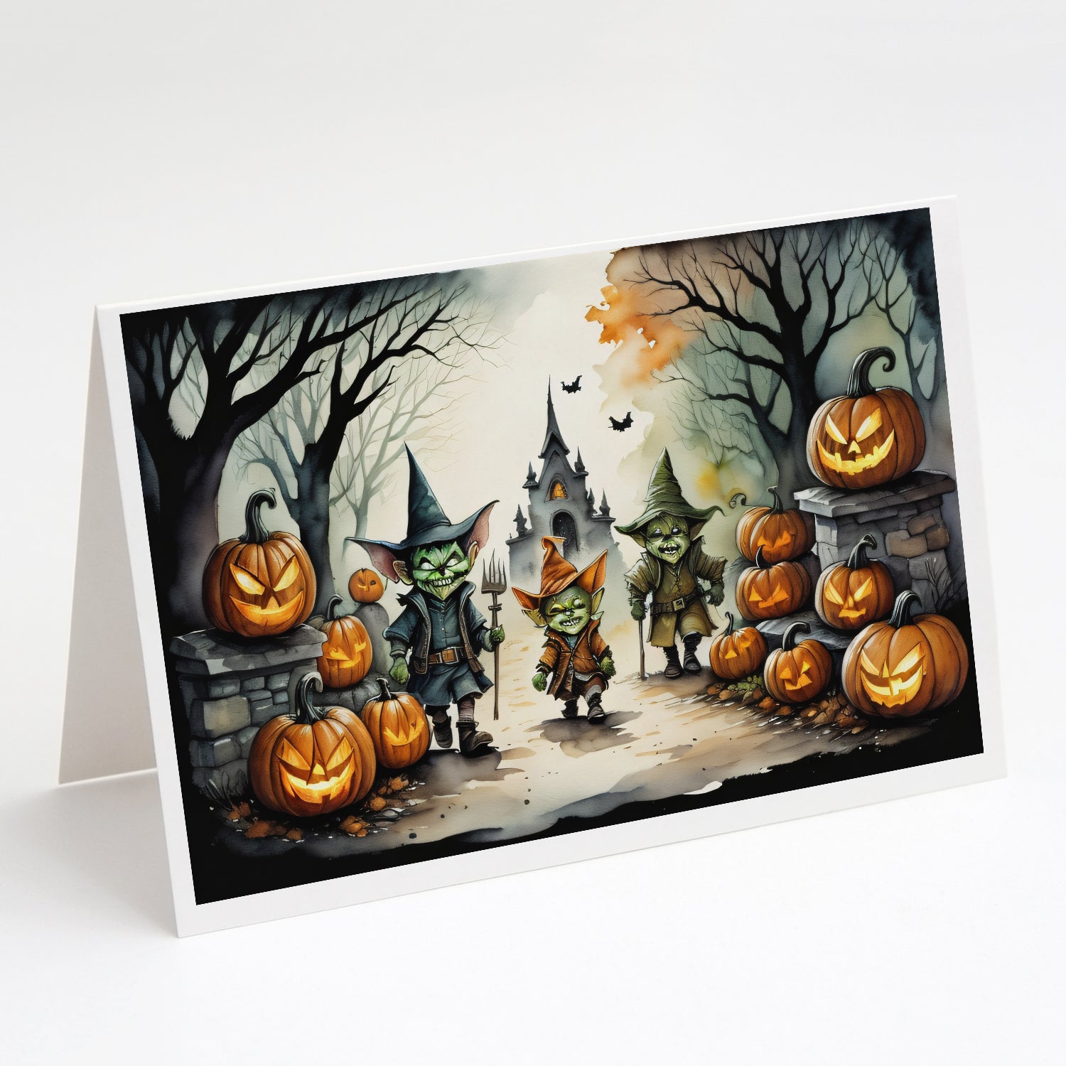 Buy this Goblins Spooky Halloween Greeting Cards and Envelopes Pack of 8