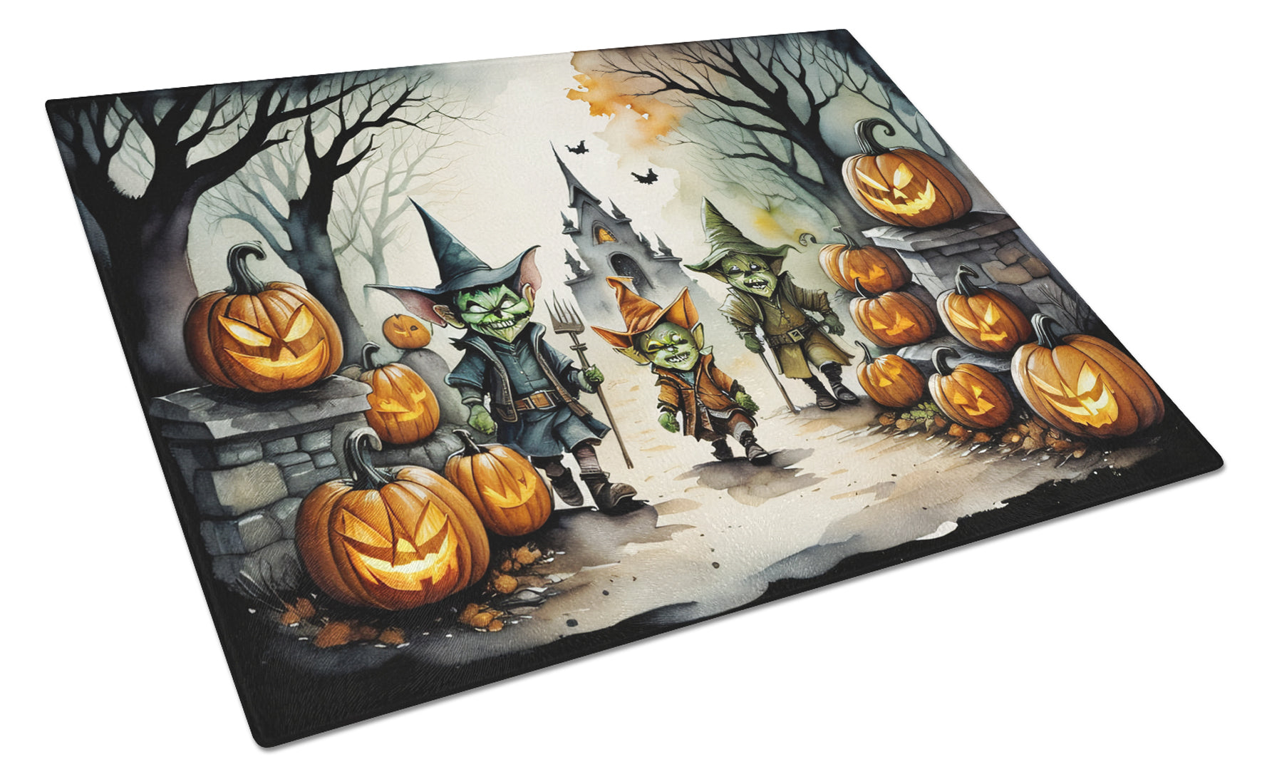Buy this Goblins Spooky Halloween Glass Cutting Board Large