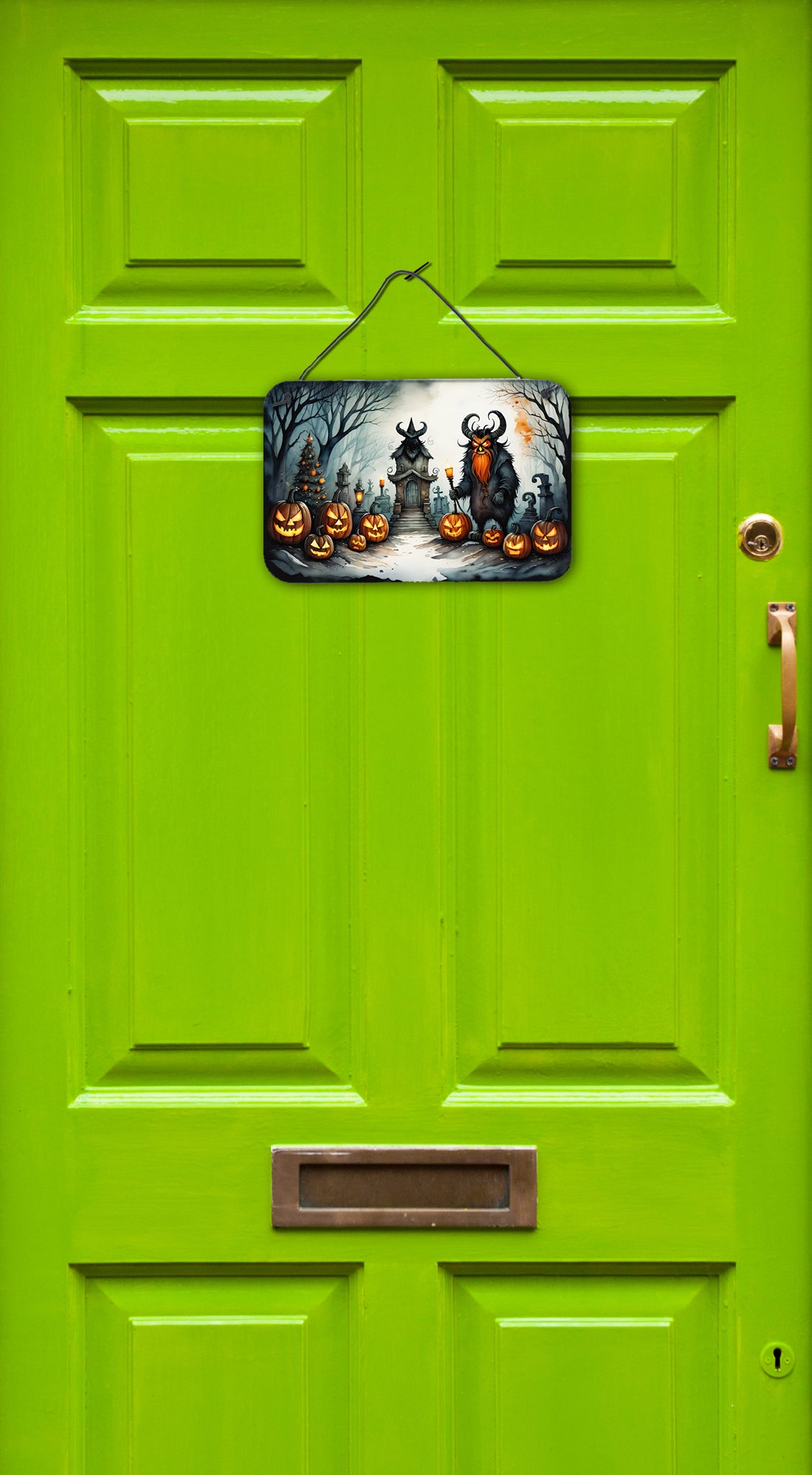 Krampus The Christmas Demon Spooky Halloween Wall or Door Hanging Prints