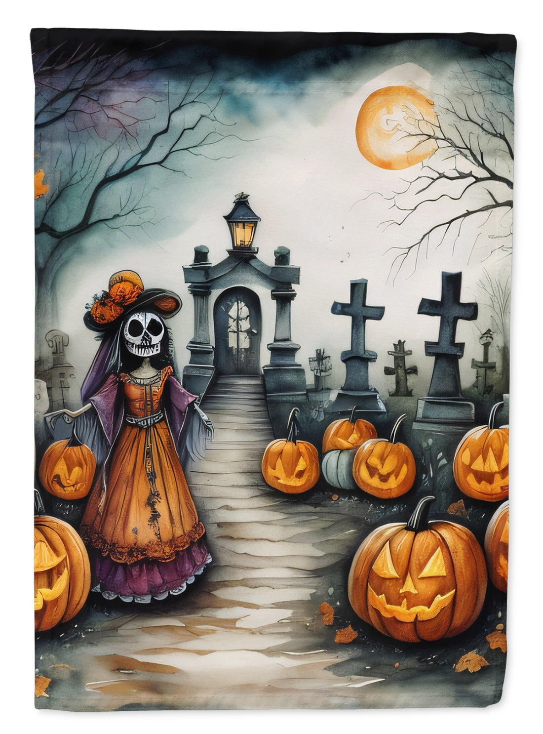 Buy this La Catrina Skeleton Spooky Halloween Garden Flag