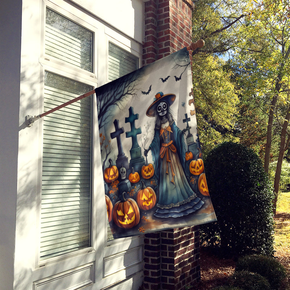 La Catrina Skeleton Spooky Halloween House Flag
