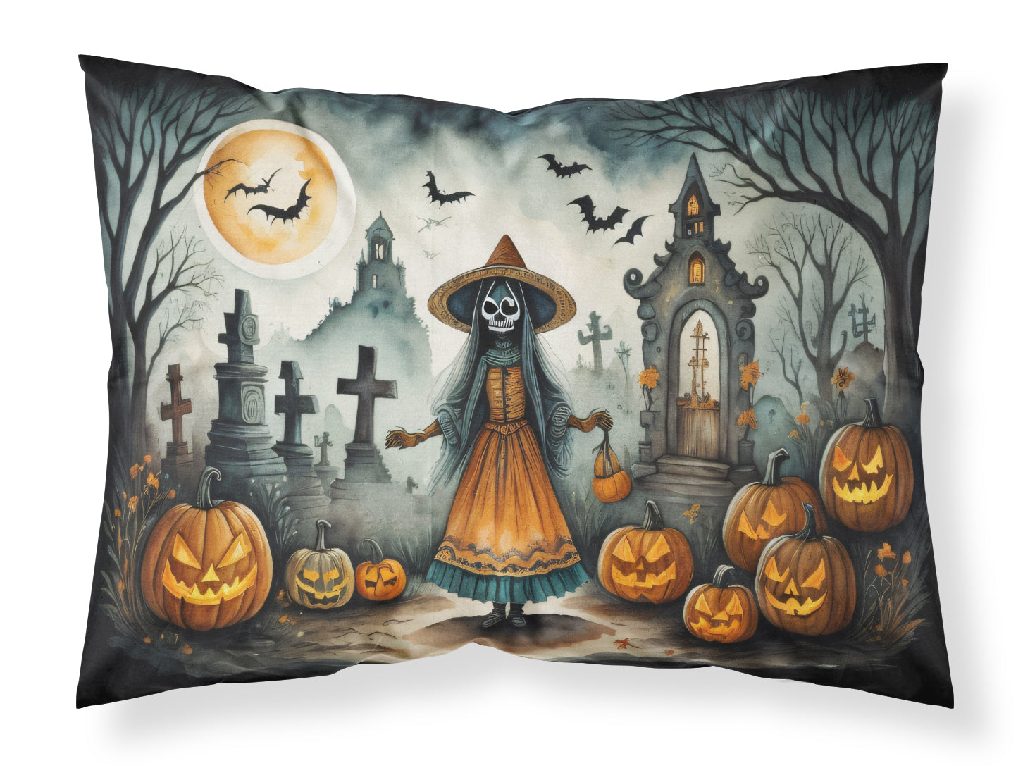 Buy this La Llorona Skeleton Spooky Halloween Fabric Standard Pillowcase