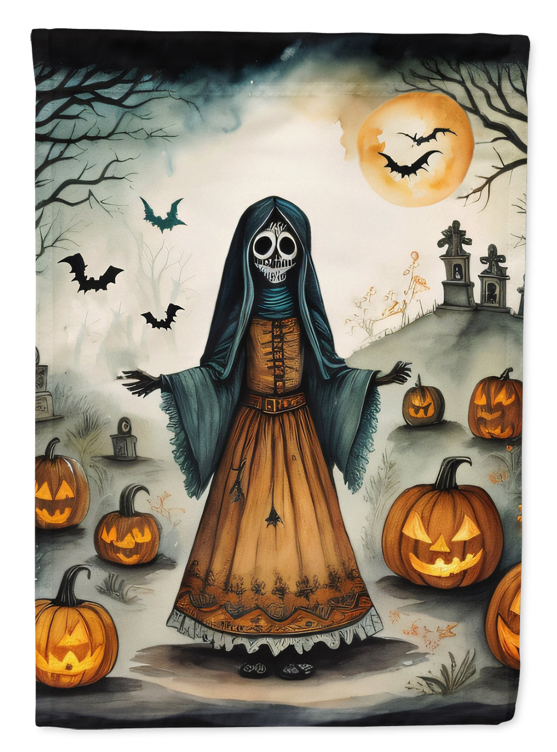 Buy this La Llorona Skeleton Spooky Halloween House Flag