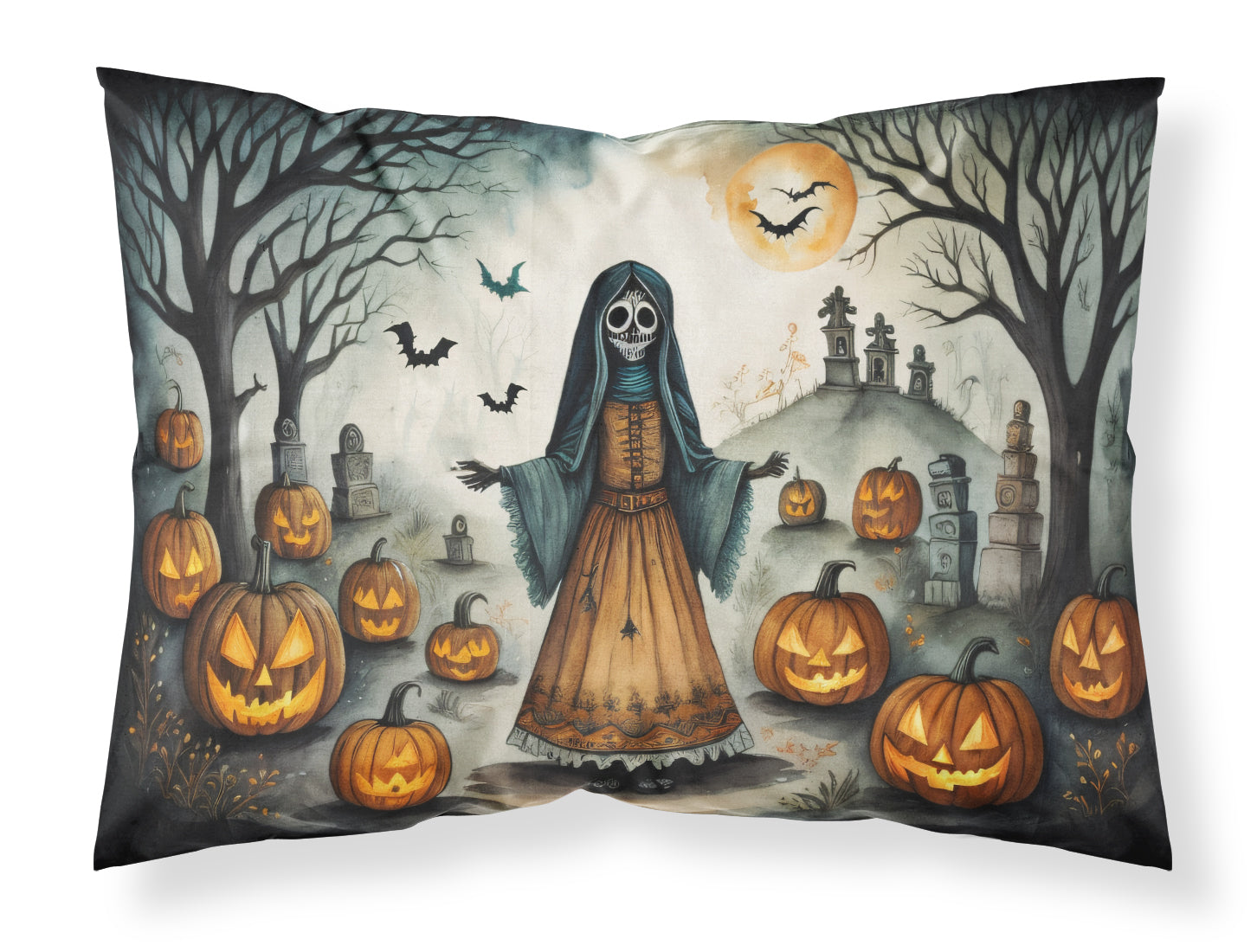 Buy this La Llorona Skeleton Spooky Halloween Fabric Standard Pillowcase