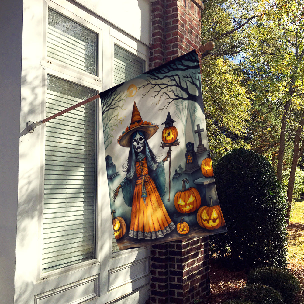 La Llorona Skeleton Spooky Halloween House Flag