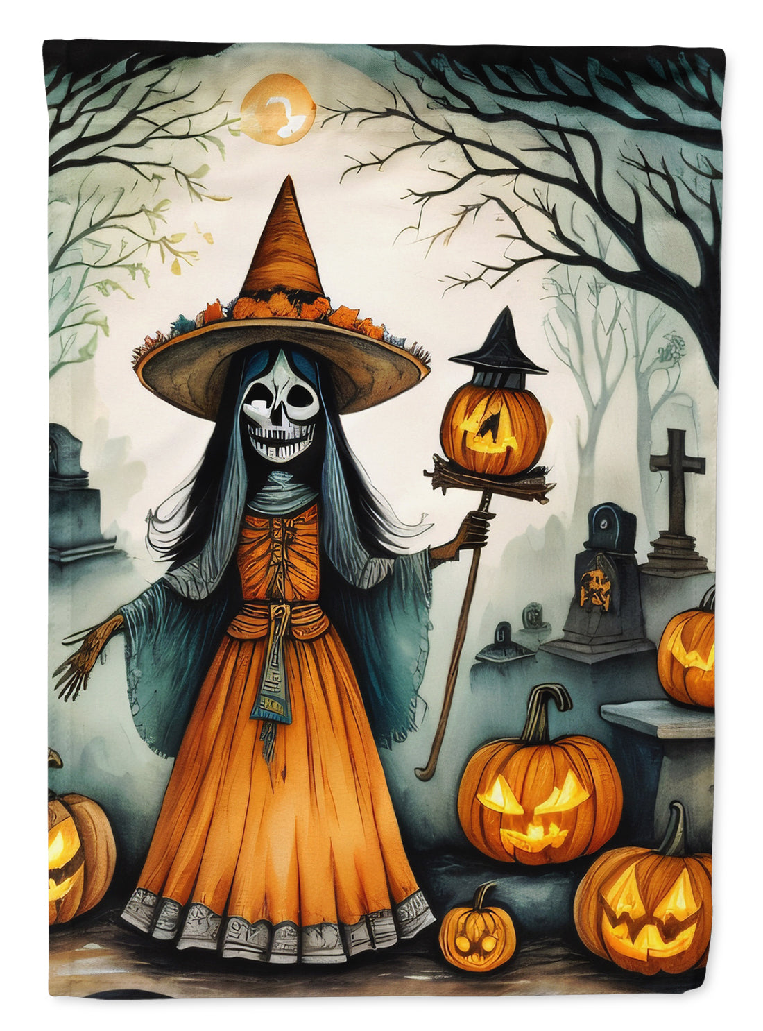 Buy this La Llorona Skeleton Spooky Halloween Garden Flag