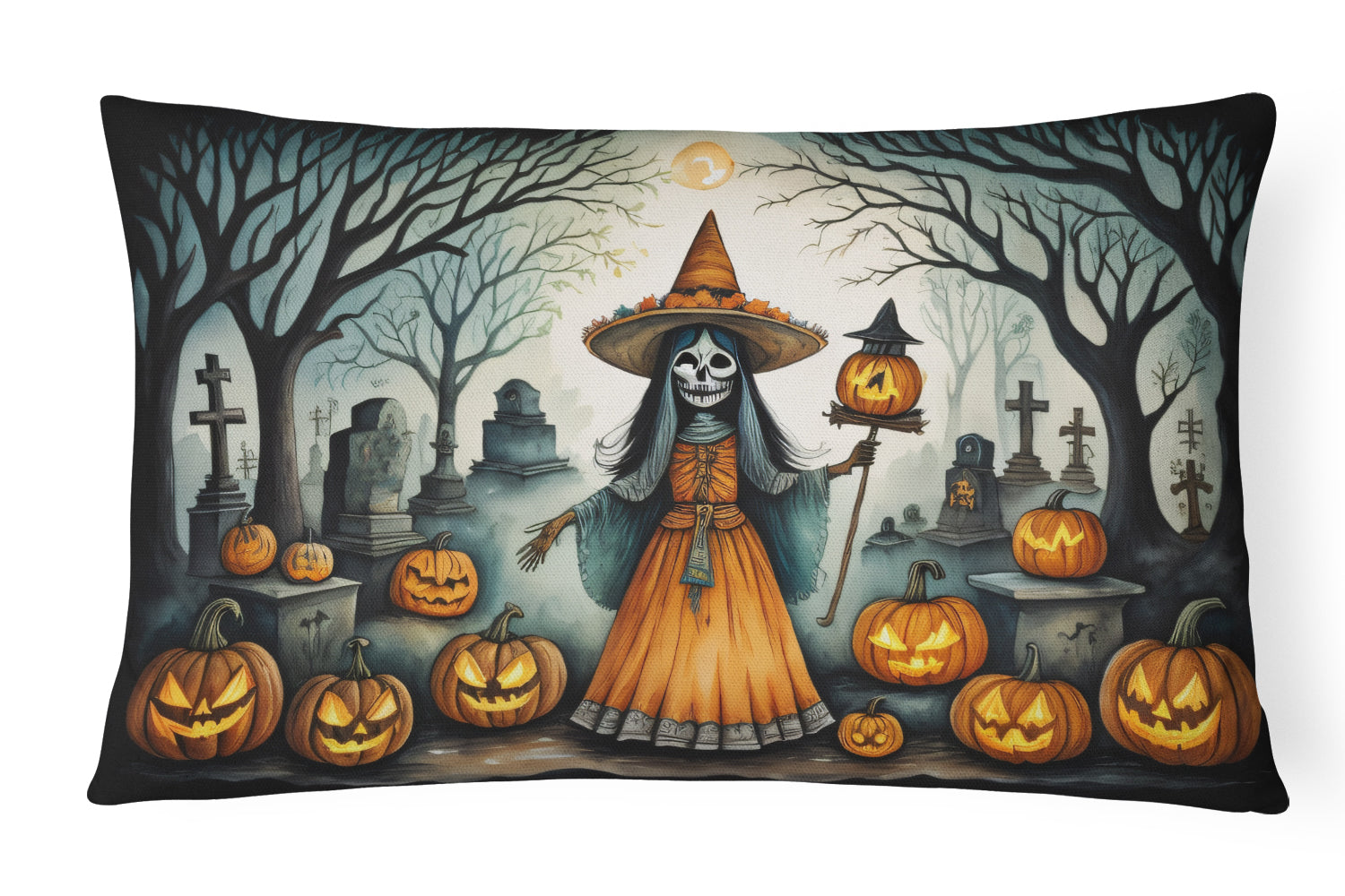 Buy this La Llorona Skeleton Spooky Halloween Fabric Decorative Pillow