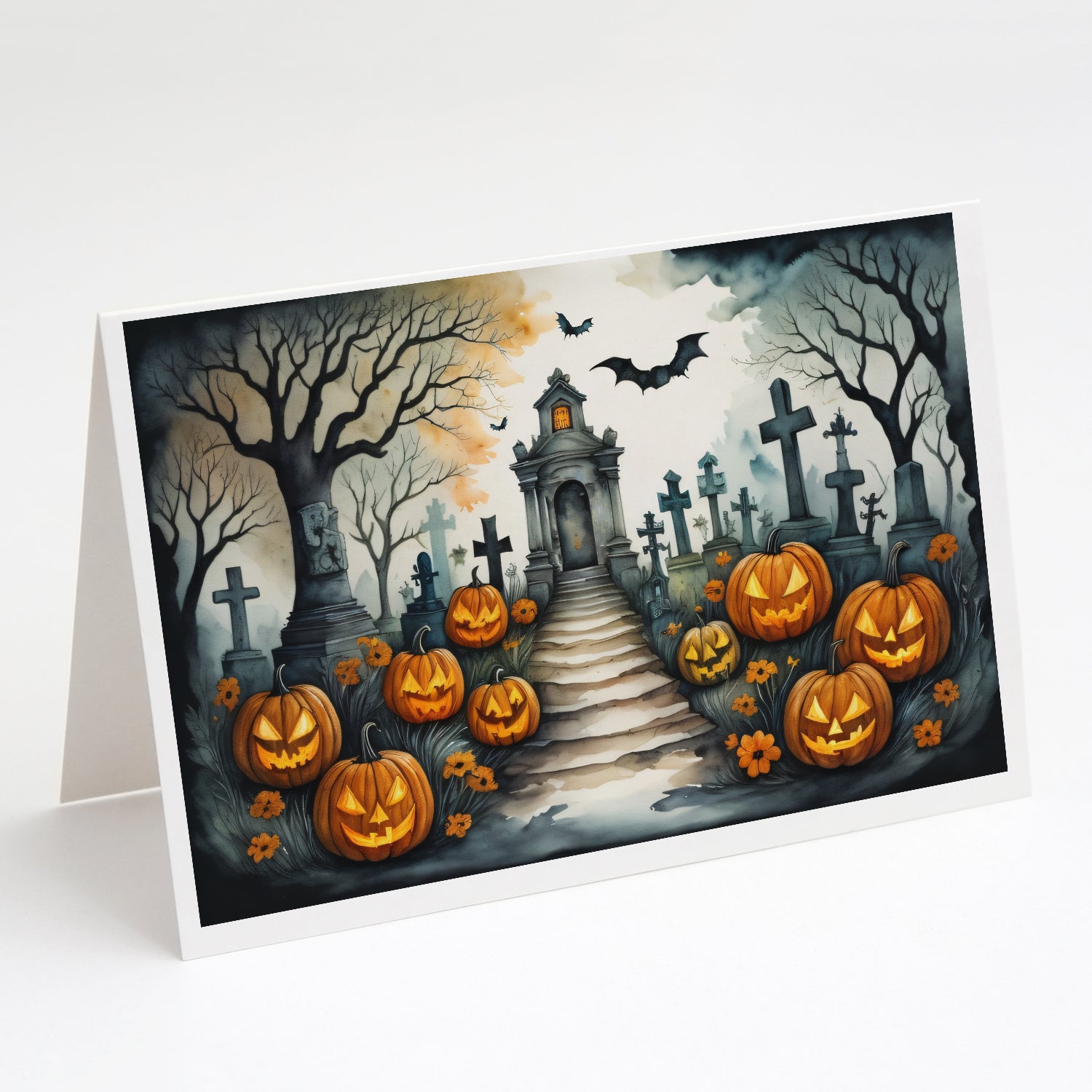 Buy this Marigold Spooky Halloween Greeting Cards and Envelopes Pack of 8
