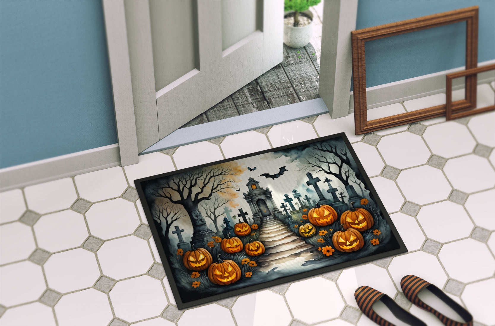Marigold Spooky Halloween Doormat 18x27