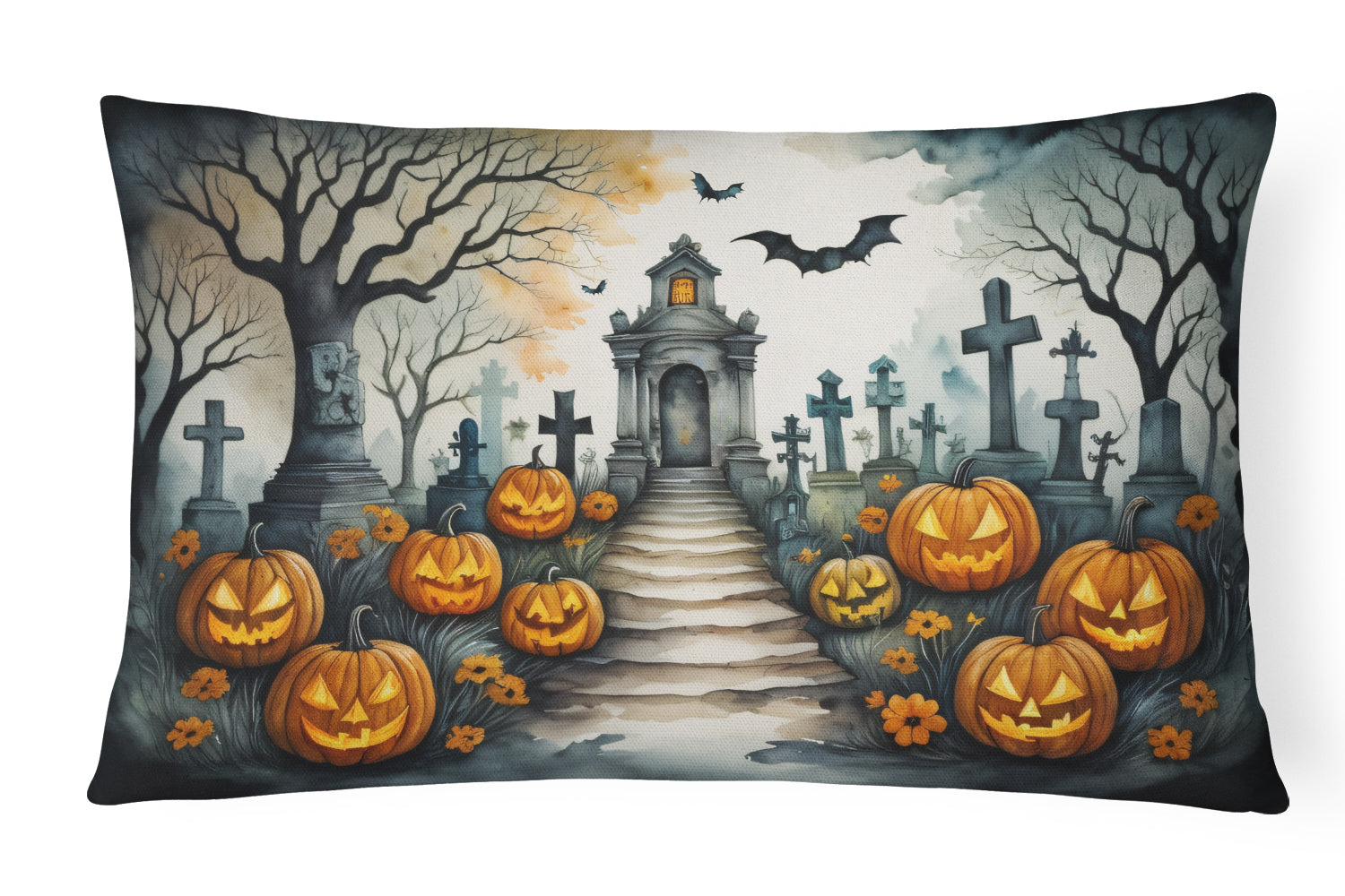 Buy this Marigold Spooky Halloween Fabric Decorative Pillow