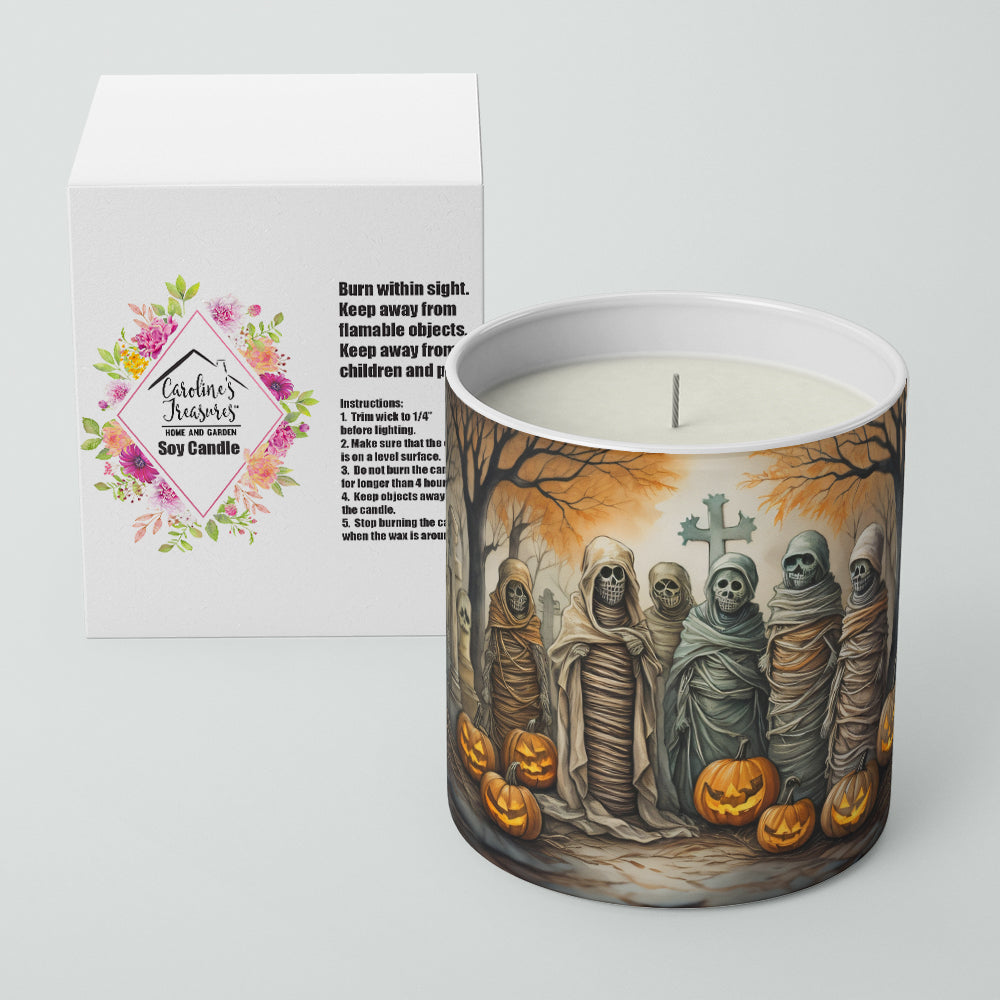 Caroline's Treasures Mummies Spooky Halloween Decorative Soy Candle