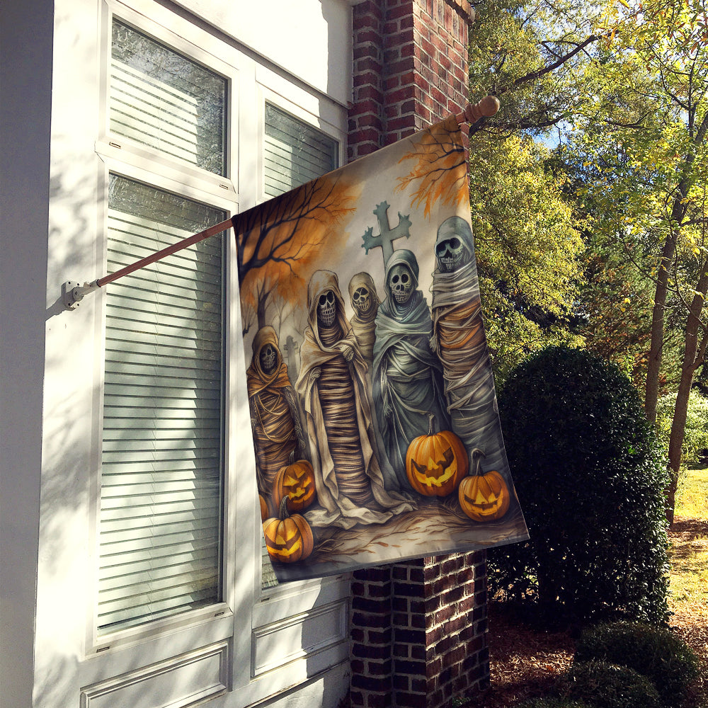 Caroline's Treasures Mummies Spooky Halloween House Flag