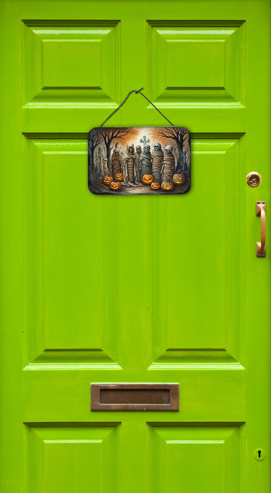 Caroline's Treasures Mummies Spooky Halloween Wall or Door Hanging Prints