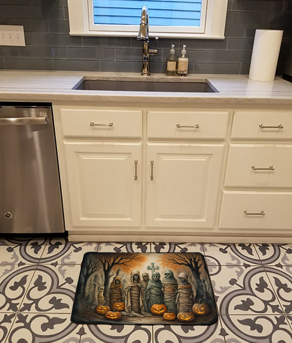 Caroline's Treasures Mummies Spooky Halloween Memory Foam Kitchen Mat