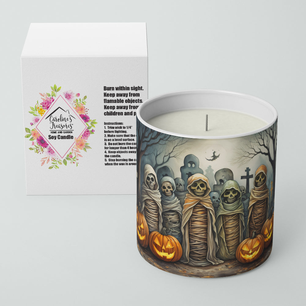 Caroline's Treasures Mummies Spooky Halloween Decorative Soy Candle