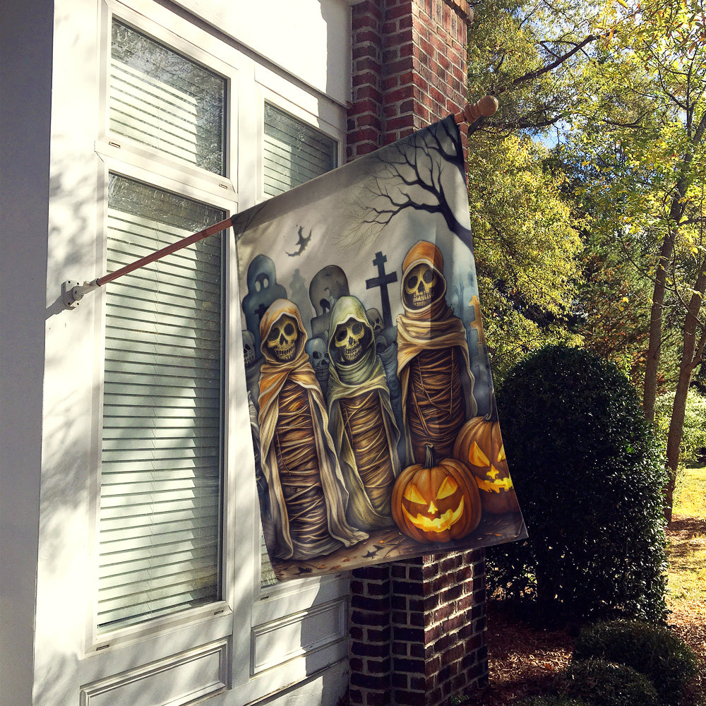 Mummies Spooky Halloween House Flag