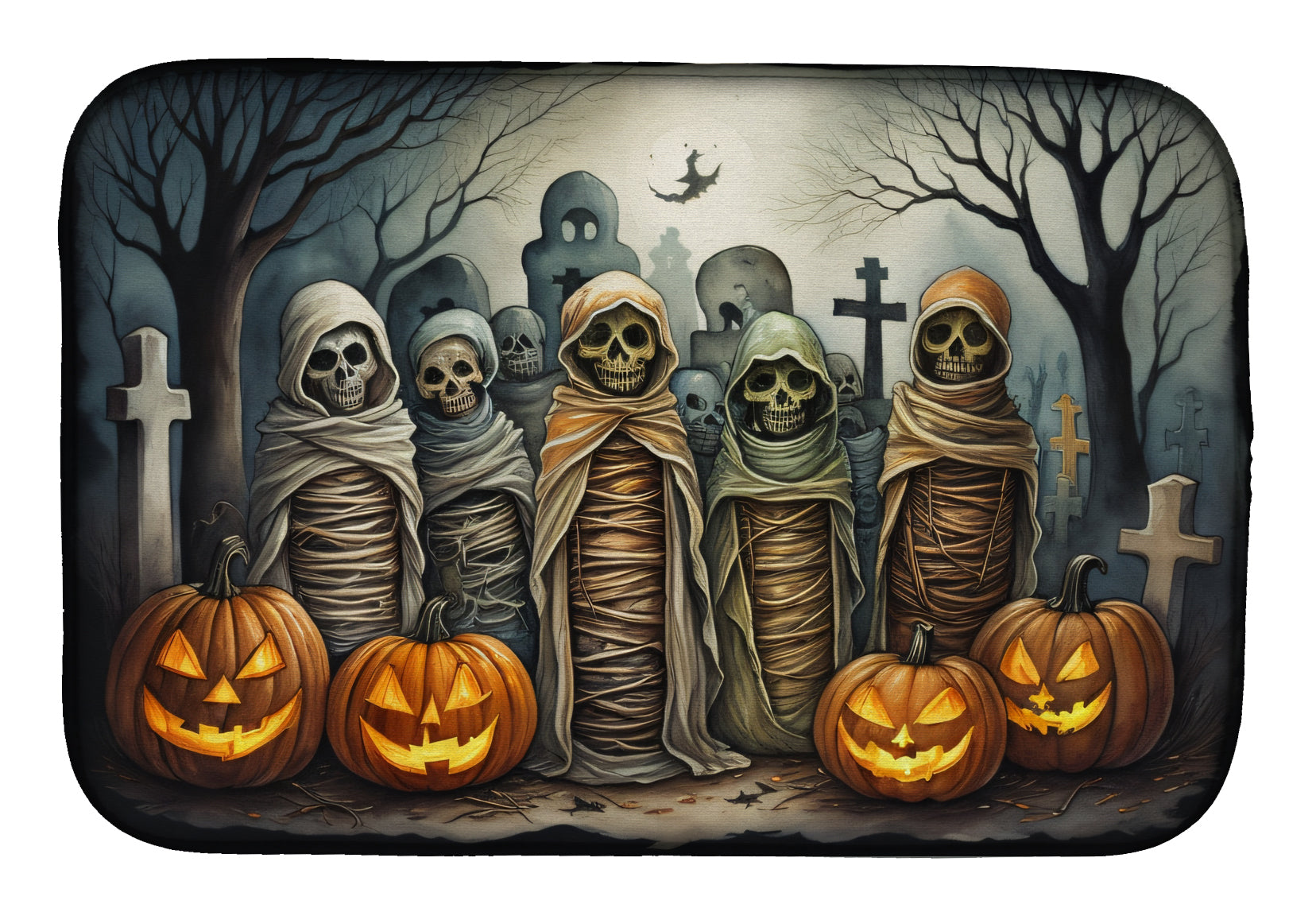 Buy this Mummies Spooky Halloween Dish Drying Mat