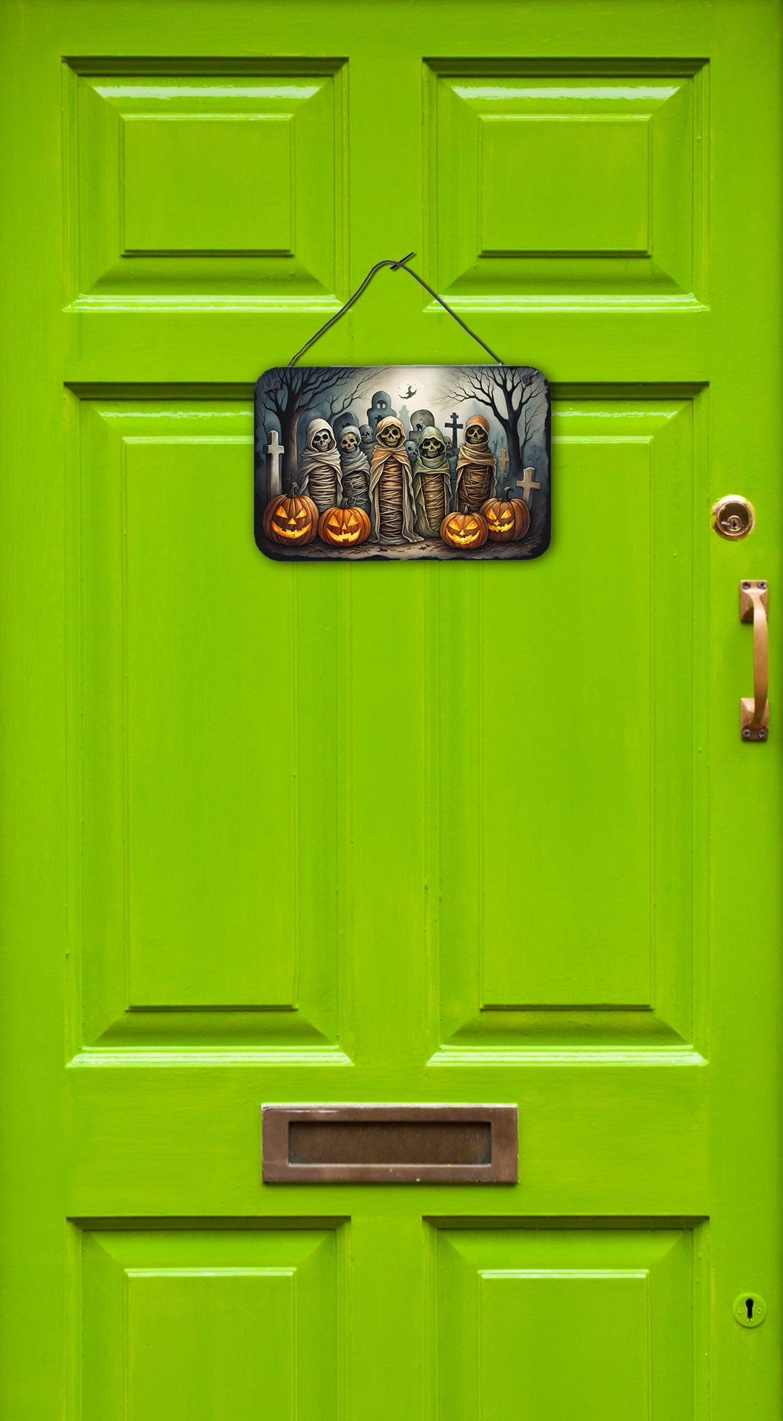 Caroline's Treasures Mummies Spooky Halloween Wall or Door Hanging Prints