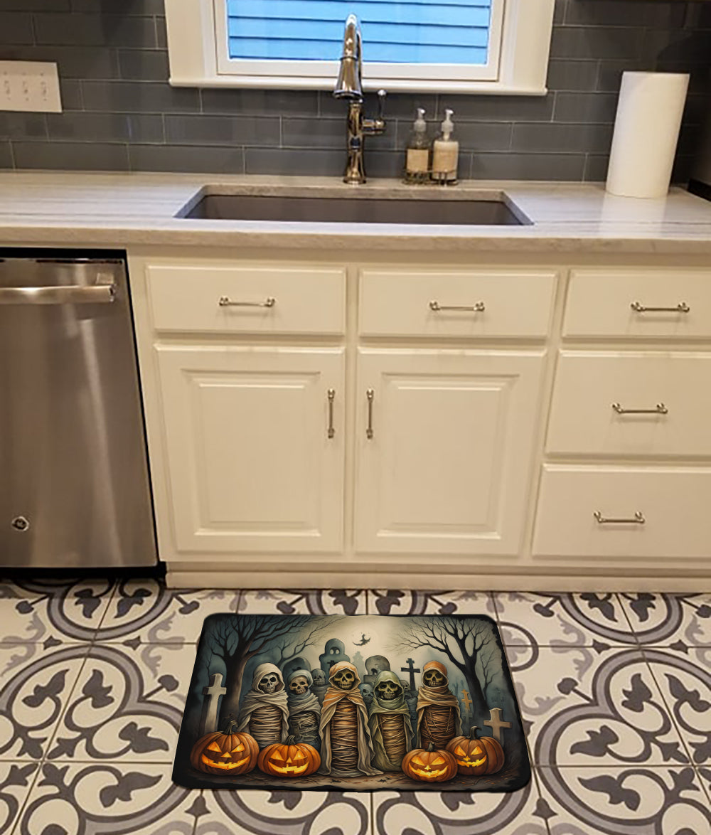 Caroline's Treasures Mummies Spooky Halloween Memory Foam Kitchen Mat