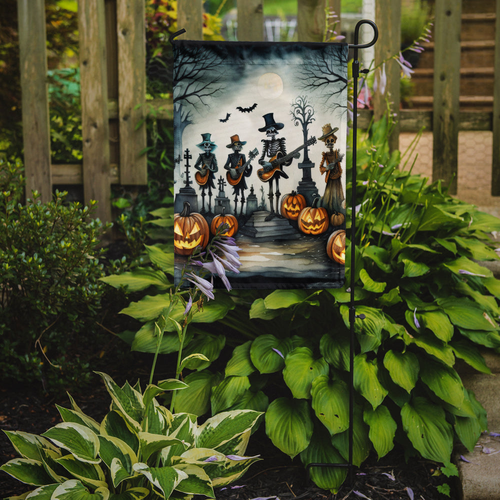 Mariachi Skeleton Band Spooky Halloween Garden Flag