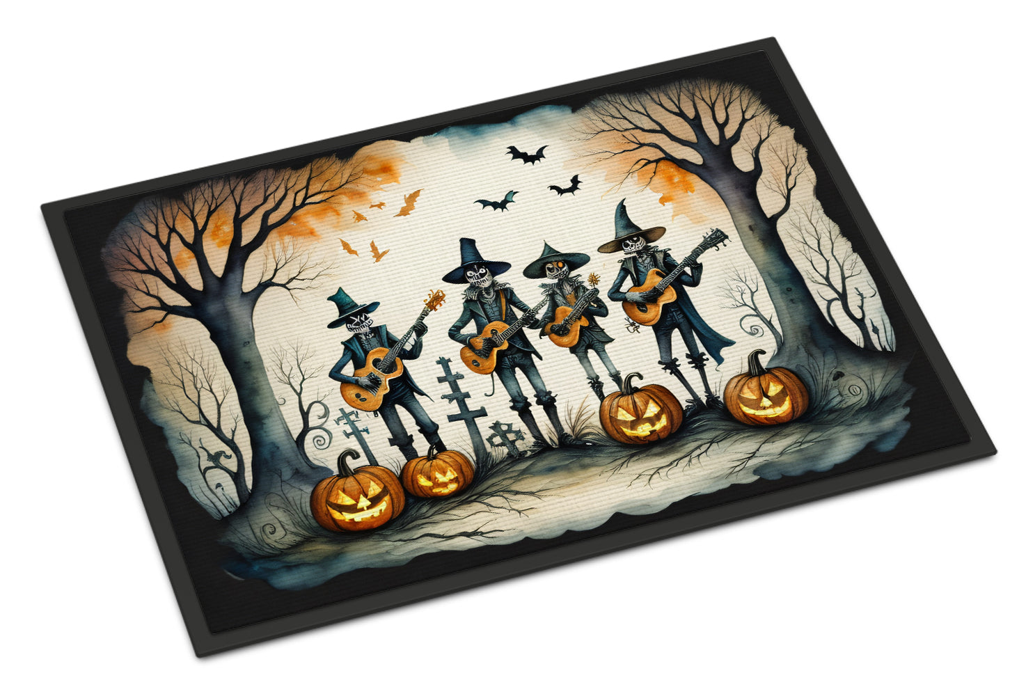 Buy this Mariachi Skeleton Band Spooky Halloween Indoor or Outdoor Mat 24x36