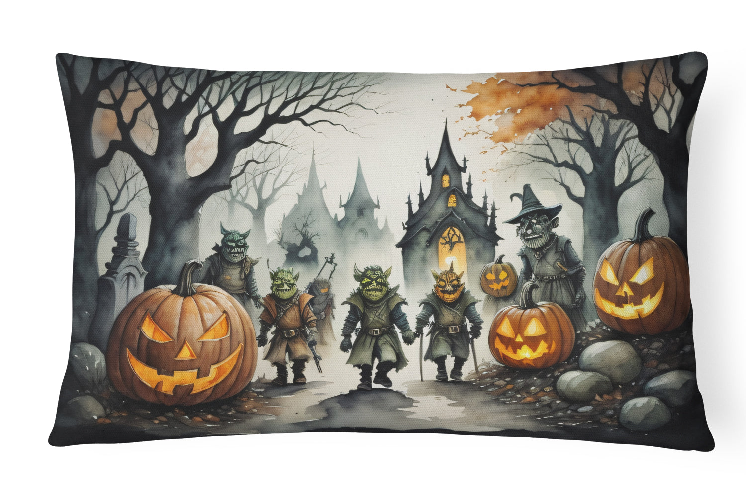 Buy this Orcs Spooky Halloween Fabric Decorative Pillow