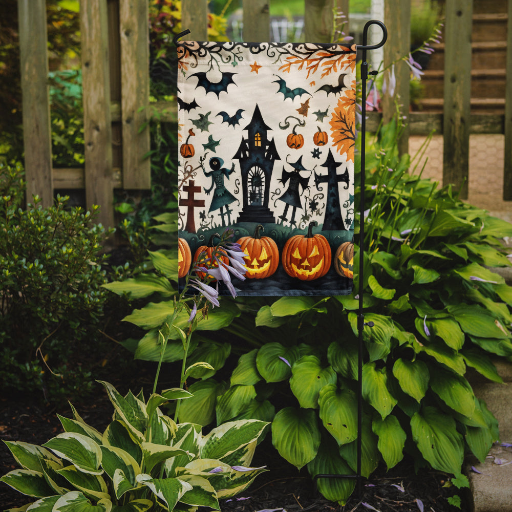 Caroline's Treasures Papel Picado Skeletons Spooky Halloween Garden Flag – Outdoor Decorative Yard Flag
