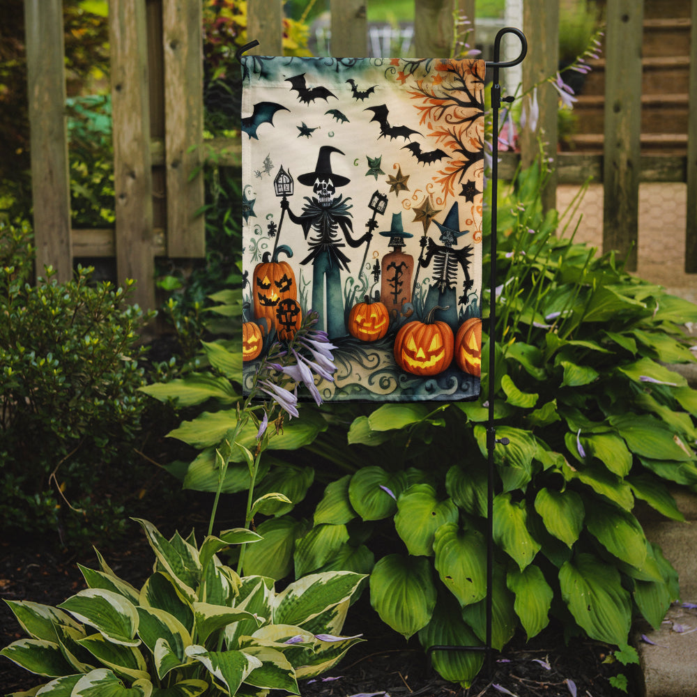 Papel Picado Skeletons Spooky Halloween Garden Flag