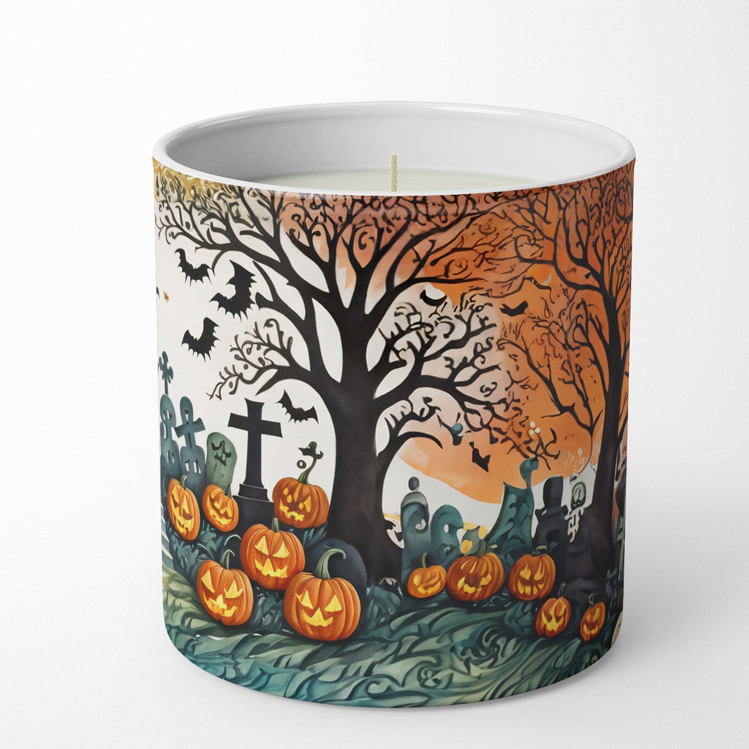 Papel Picado Skeletons Spooky Halloween Decorative Soy Candle