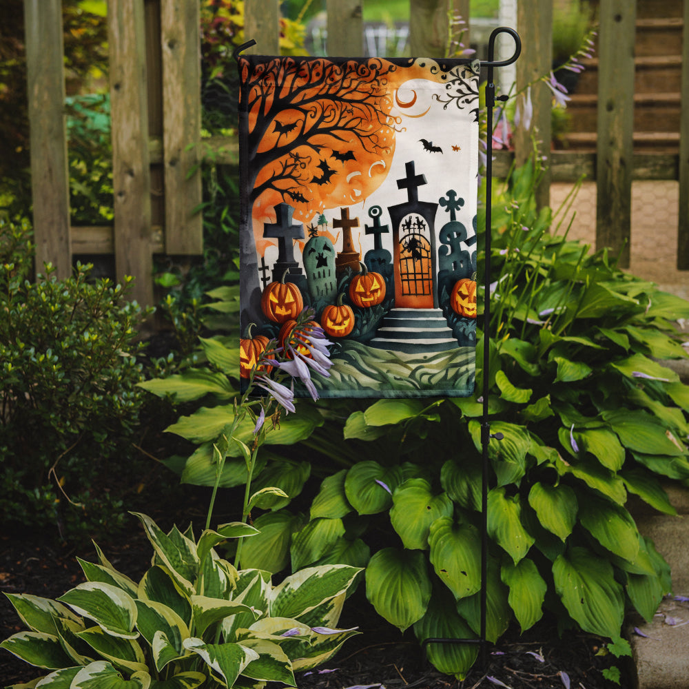 Caroline's Treasures Papel Picado Skeletons Spooky Halloween Garden Flag – Outdoor Decorative Yard Flag