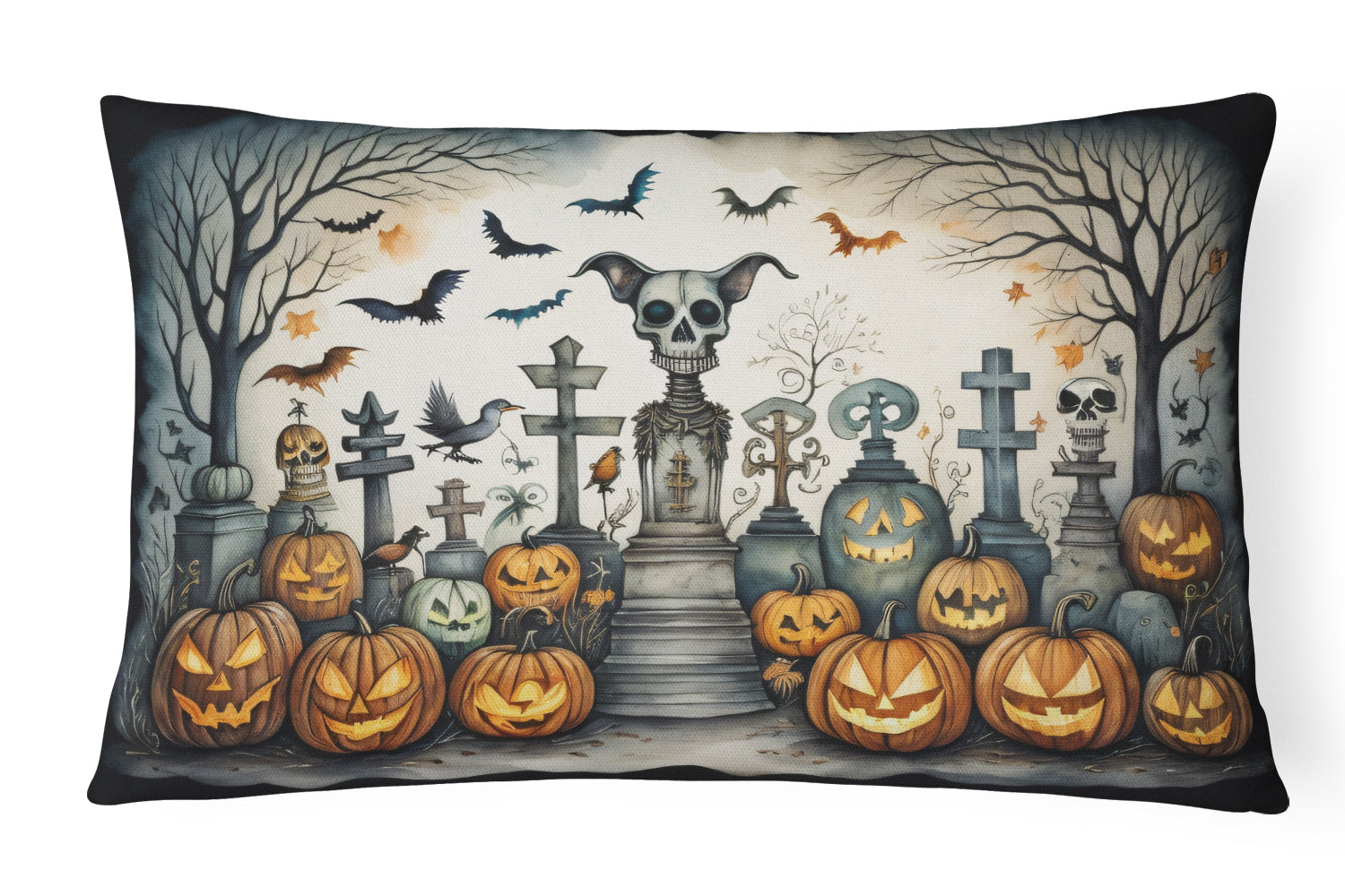 Buy this Pet Cemetery Spooky Halloween Fabric Decorative Pillow