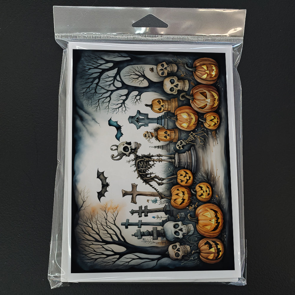 Pet Cemetery Spooky Halloween Greeting Cards and Envelopes Pack of 8